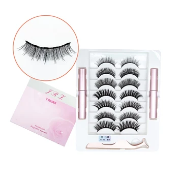 

3D Eye Lashes Magnetic Eyelashes Set Natural Thick Long magnetic tweezers and false eyelash False Eyelashes & Tweezer Set