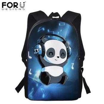 

FORUDESIGNS Fashion Backpack Multifunctional Backpacks Kawaii Cartoon Panda 12/15/16 inch laptop Shoulder Bags Teen School bag