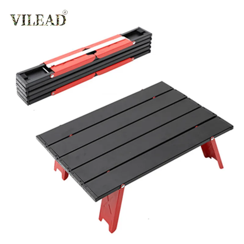 VILEAD 41cm Aluminum Mini Folding Table Ultra-Light Portable Camping Tables Outdoor Picnic Table BBQ Camping Equipment Home Car
