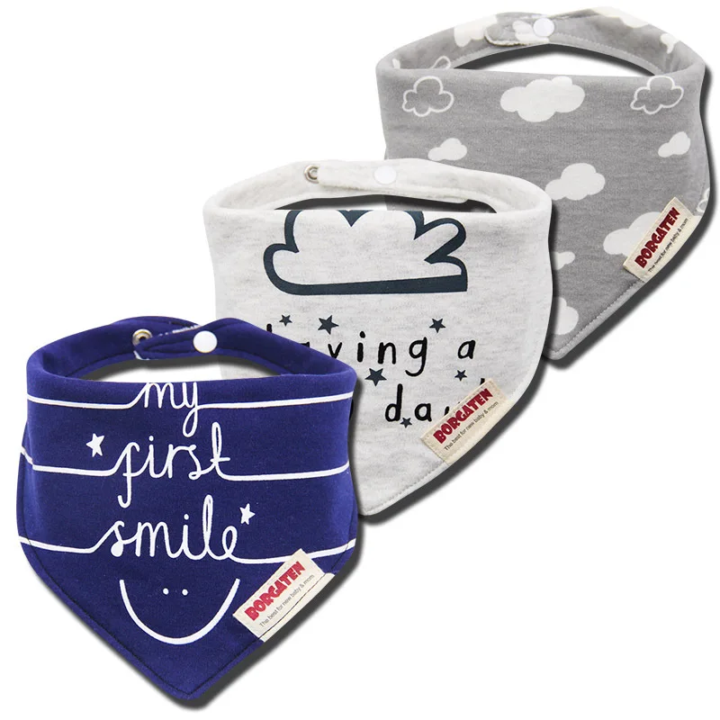 3 шт. хлопковый детский шарф муслиновая ткань бандана нагрудники новорожденный