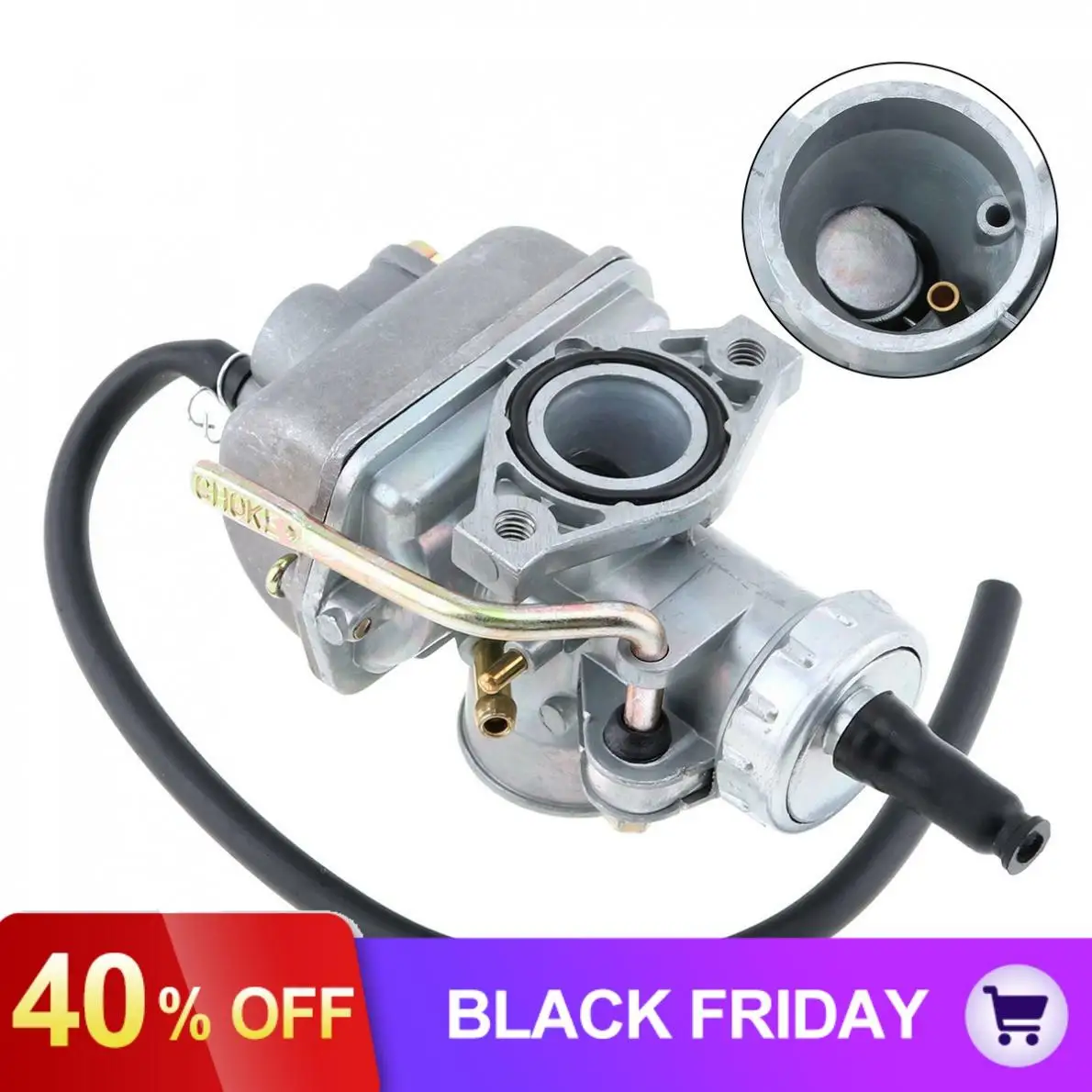 PZ20mm 29 мм прямая трубка мотоцикл Карбюратор с черным шлангом для 50cc 70cc 90cc 110cc газ Bambini ATV картинг