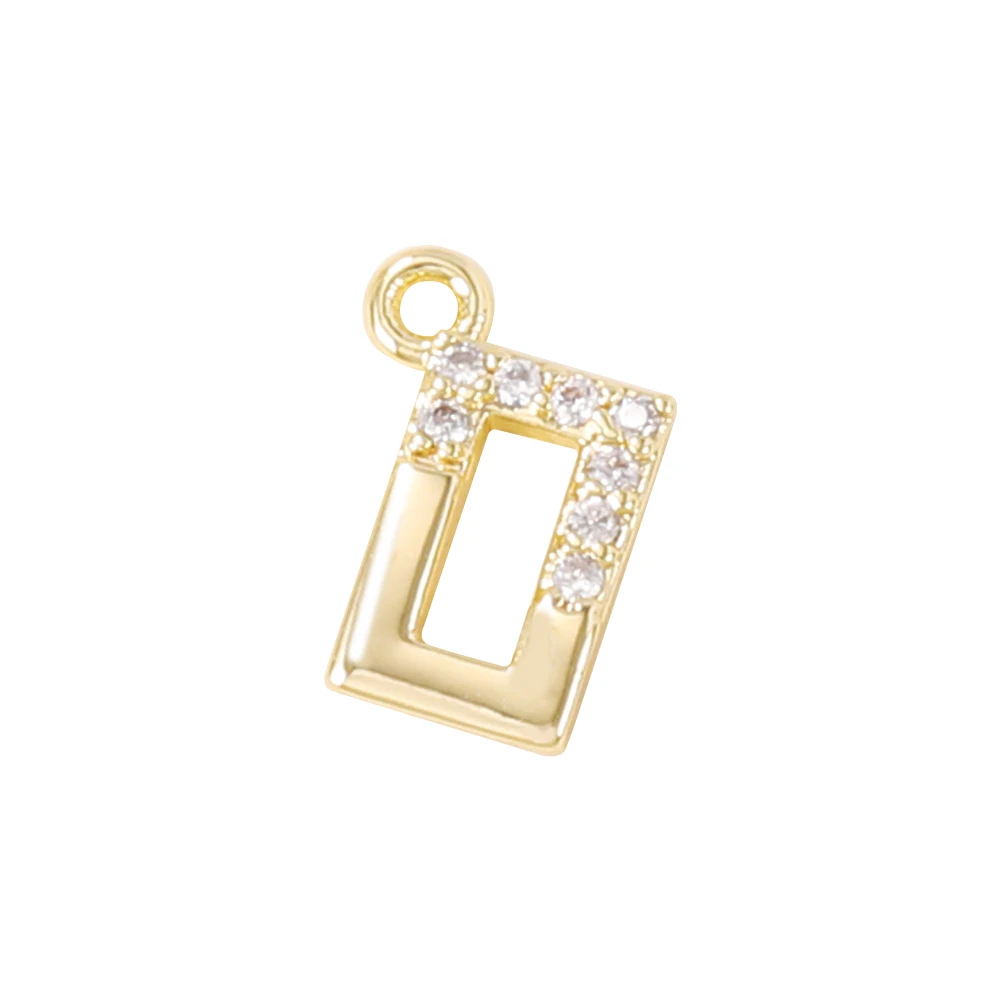 

Factory Wholesale Gold Color Brass And Zircon Square Charms Pendants Necklace And Bracelet Earring Diy Jewelry Accessories