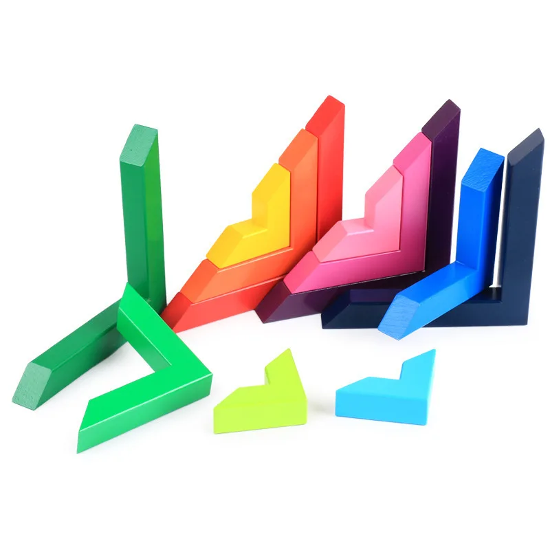 

3-5-7-Year-Old Color Right Angle to Build Space Building Blocks Logical Thinking Ability Educational Toy