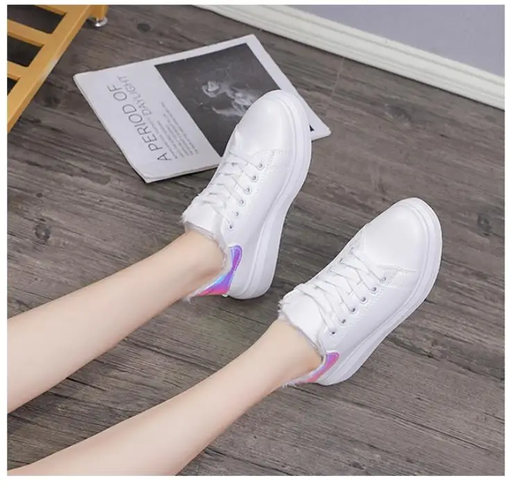 Botas mujer invierno/ очень популярные женские зимние кроссовки с высоким берцем; теплые женские уличные зимние ботинки на толстой подошве; женская обувь