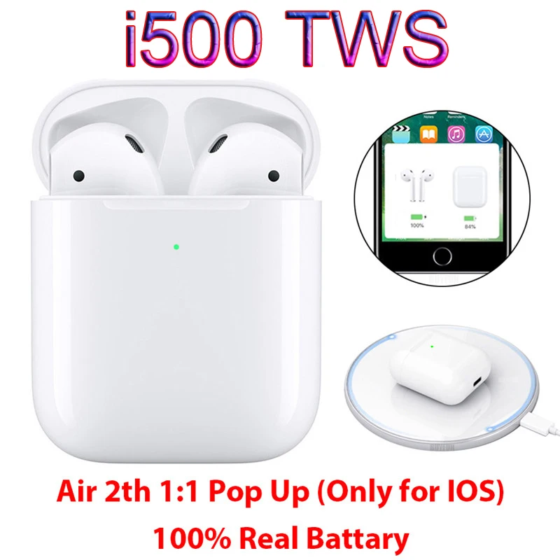

i500 TWS Smart Sensor Pop-up Wireless Earphone 8D Super Bass Bluetooth 5.0 Earphones i500tws Earbuds PK i100 i200 i5000 TWS