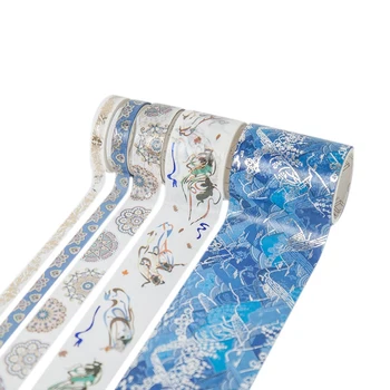 

5 Pcs/Set Gold Washi Tapel Chinese Style Masking Tape DIY Craft Japanese Paper Stickers Scrapbooking F