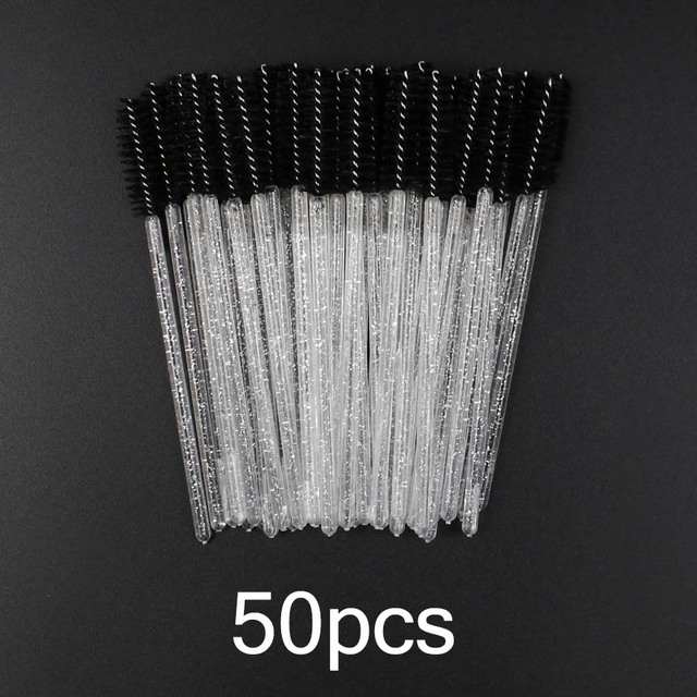 Crystal Eyelashes Brush Comb 25/50Pcs Eye Lashes Extension Mascara Wands Makeup Professional Makeup Beauty Tool