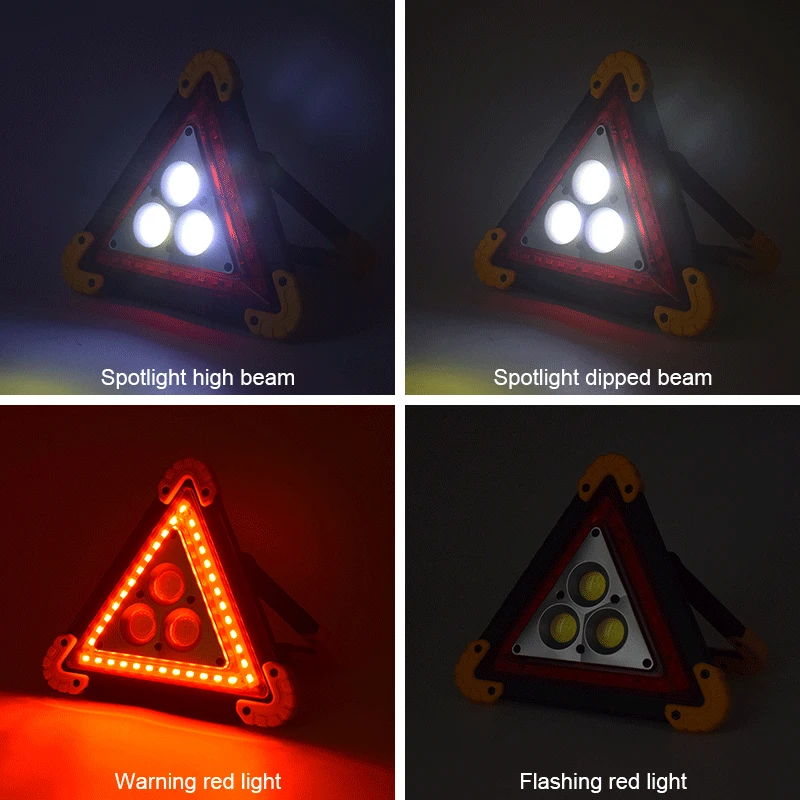4 modi Wiederaufladbare Led Notfall Licht Warnung Gefahr Trilight