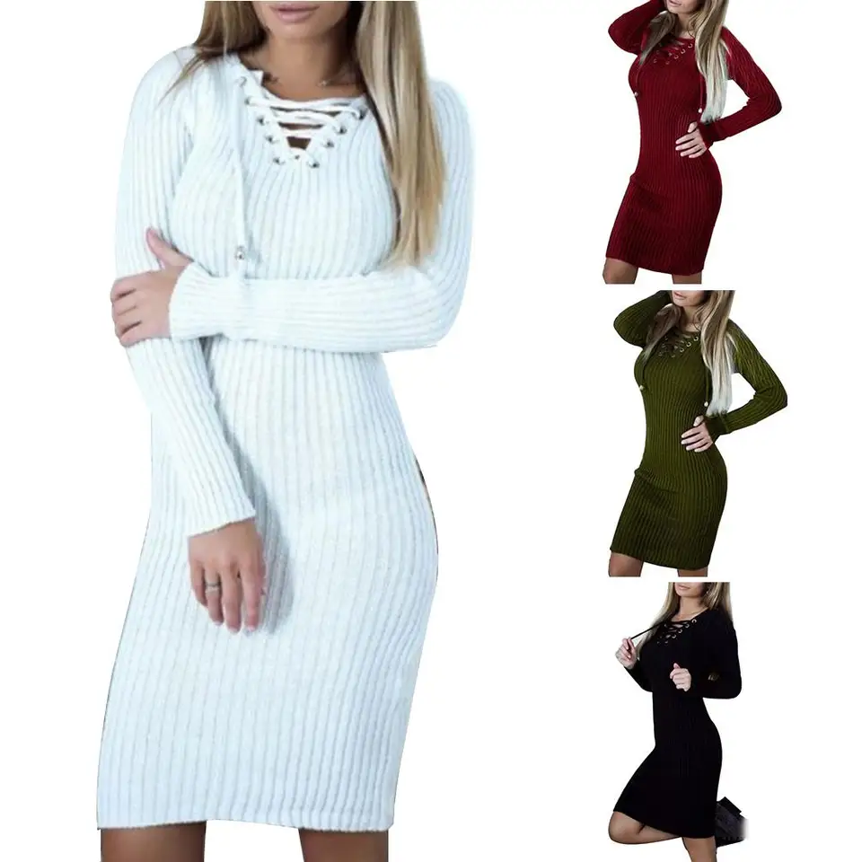 white sweater dress midi
