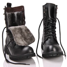 Красивые армейские ботинки в стиле ретро; зимние военные ботинки из натуральной кожи в британском стиле; очаровательные мужские Ботинки martin на шнуровке с заклепками в стиле панк; теплые плюшевые ботинки