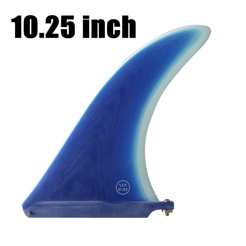blue 10.25 inch Серфборд плавник " до 11" Длина серфборд Центр плавники весло доска лонгборд один плавники Высокая стекловолокна плавник - Цвет: blue 10.25 inch