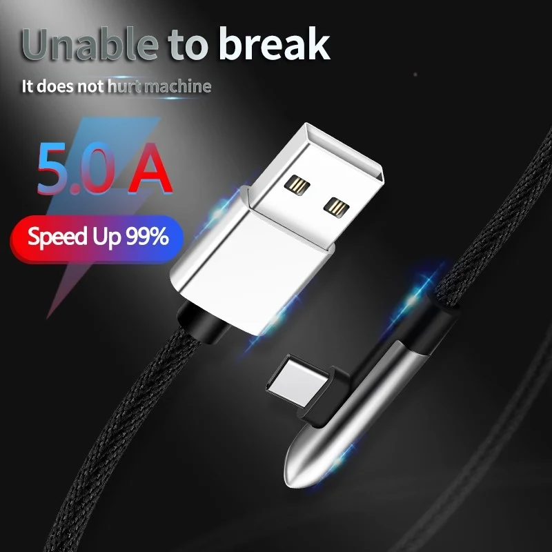 90 градусов Пуля Стиль Usb кабель для Iphone Xr Usb Micro супер быстрая зарядка USB C кабель для S9 S8 Note 9 usb зарядный шнур
