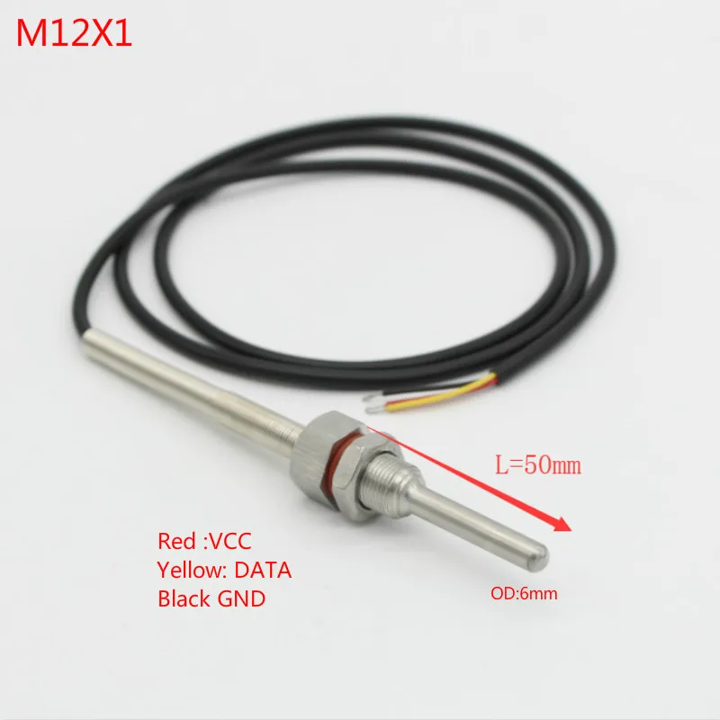 Фото Цифровой датчик температуры DS18B20 G1/2 