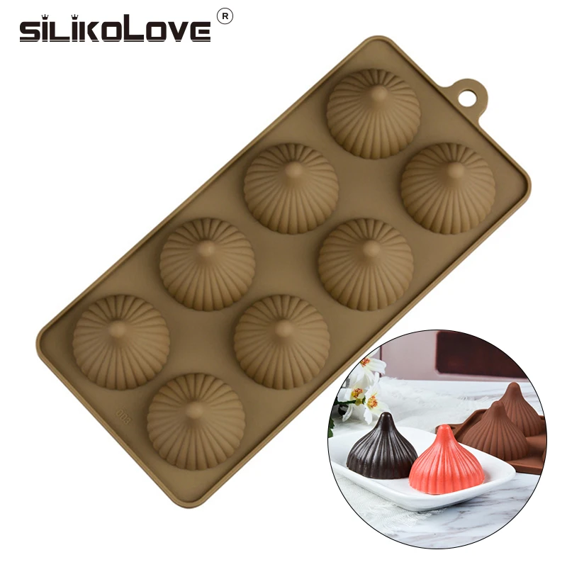 Силиконовые формы SILIKOLOVE 8 полостей спиральная форма пирожные для мороженого