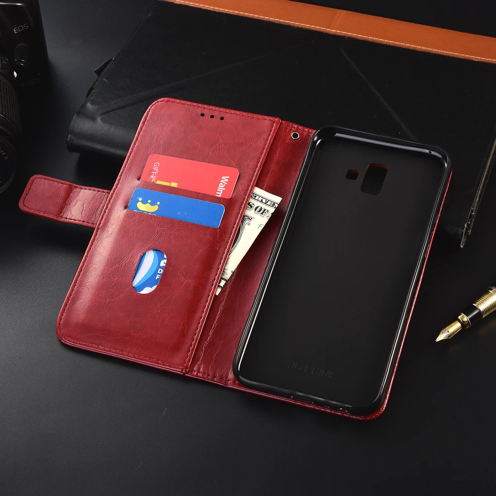Чехол кошелек для Samsung Galaxy A6 A7 A8 A9 S8 S9 S10 S10e 5G J4 J6 Plus чехол M10 M20 M30|Бамперы| |