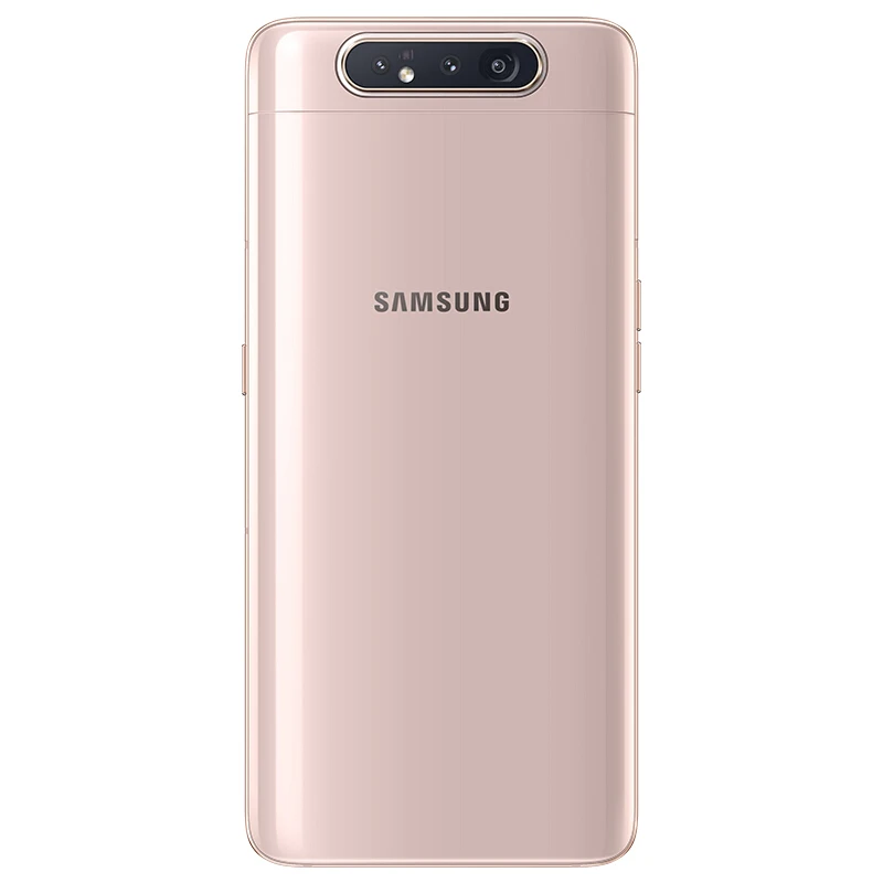 Samsung A80 6," Super AMOLED 1080*2400 Восьмиядерный 3700 мАч Поддержка NFC отпечатков пальцев ID 25 Вт вспышка зарядка 3 камеры 48MP+ 8MP+ HQVGA - Цвет: 8G 128G Gold