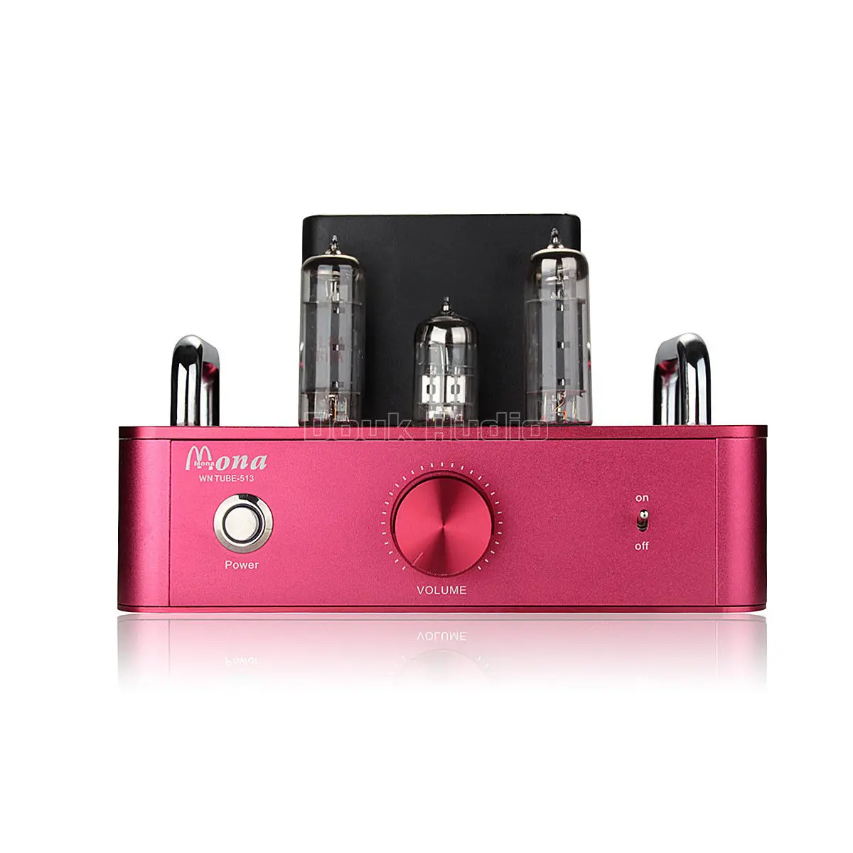 Красный Douk аудио hi-fi 6P14(EL84) ламповый усилитель Bluetooth несимметричный класса стерео Мощность усилитель 4 Вт* 2 - Цвет: Красный