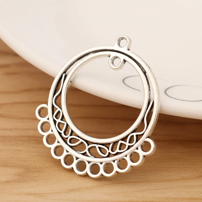 

10 Pieces Tibetan Silver Chandelier Boho Multi Strand Connector Charms Pendant for DIY Necklace Jewelry Making Finding Accessory