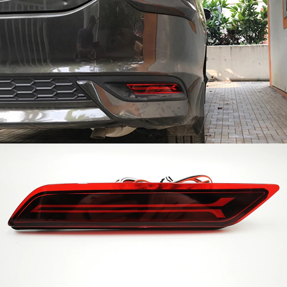 Автомобильная проблесковая 1 пара светодиодный DRL задний бампер светильник противотуманный фонарь стоп-сигнал отражатель Туман Предупреждение лампа для Honda City