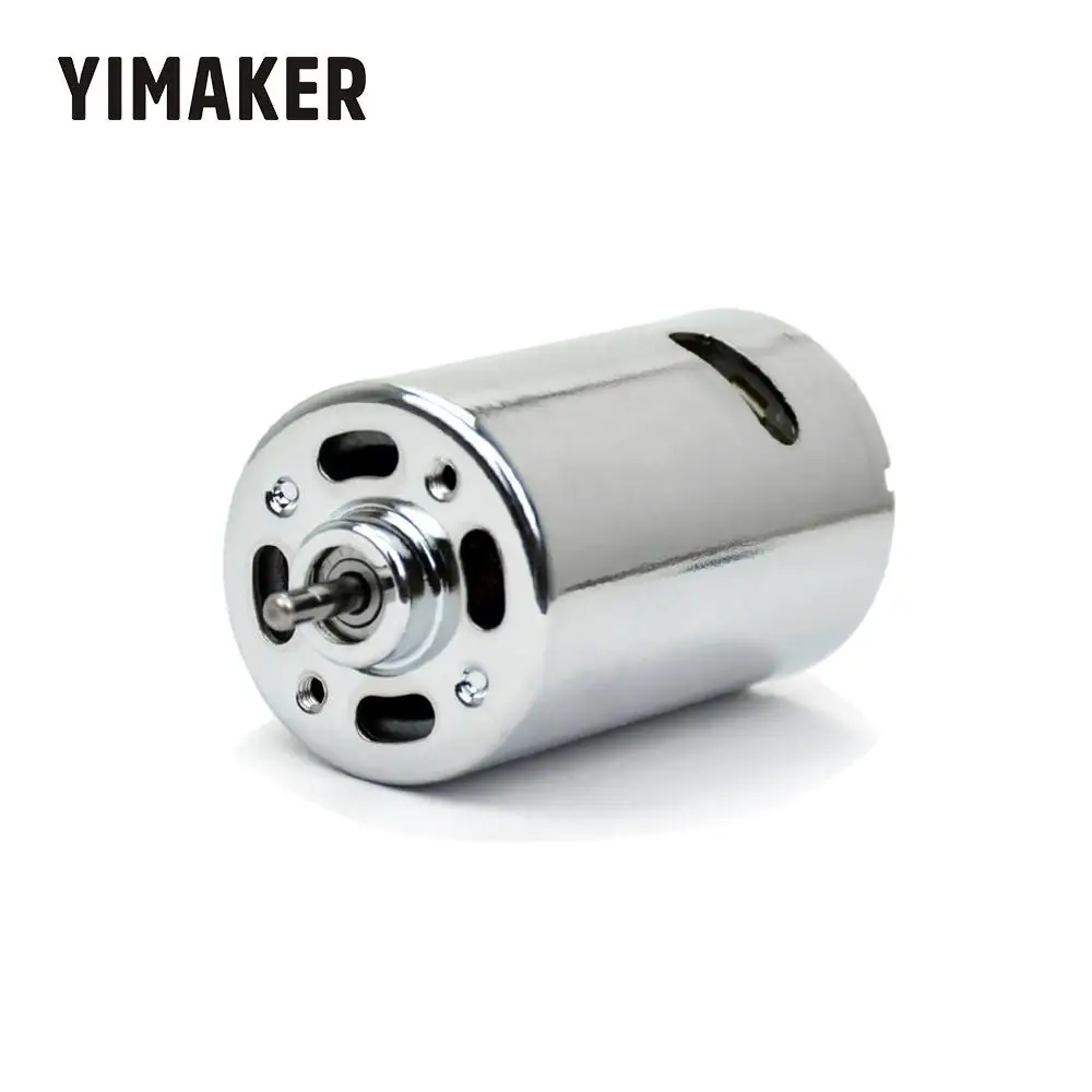 YIMAKER DC мощный магнитный двигатель 555 двойной шарикоподшипник 12 24 В высокий