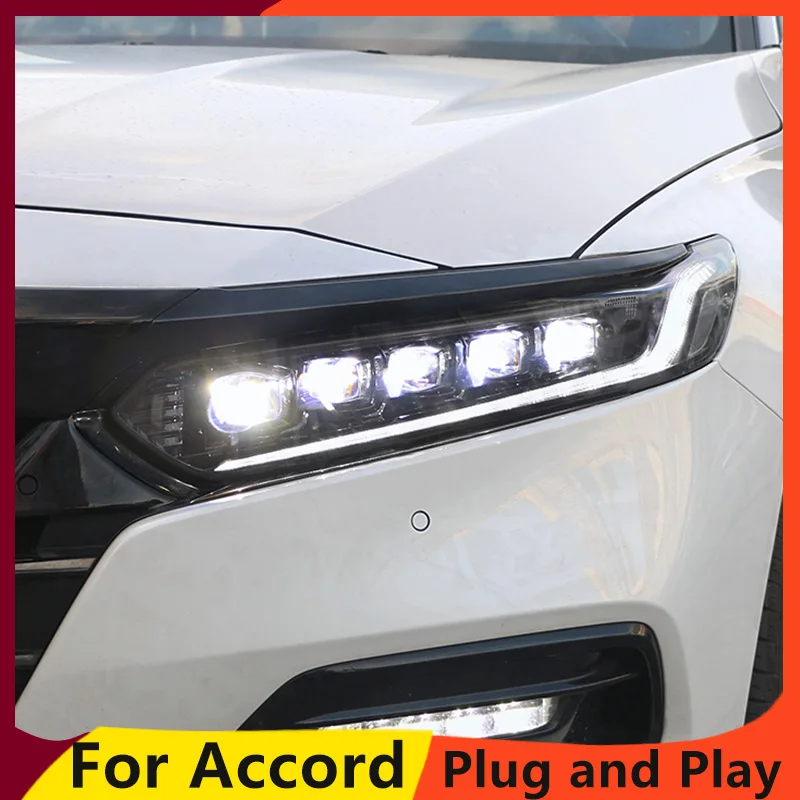 Автомобильный Стайлинг Головной фонарь для Honda- Accord фара Accord все светодиодный фонарь динамический сигнал поворота