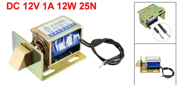 DC12V 25N 10mm Uxcell 1 шт. Электромагнитный Электромагнит Потяните Тип линейного движения DC 12 В 24 В 300mA 1.8N 5N 6N 15N 20N 25N 10 мм - Цвет: DC12V 25N 10mm