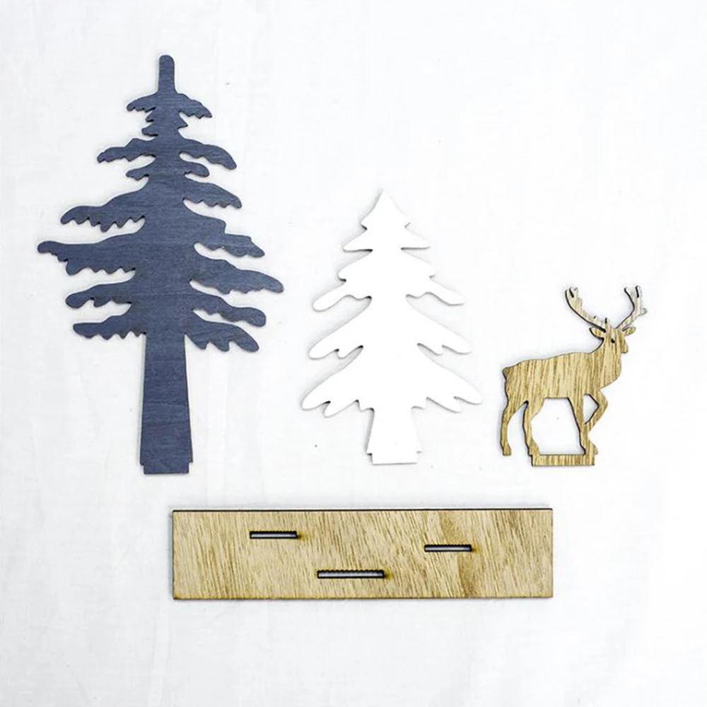 1 комплект олень Рождественское дерево Санта Клаус Подвески Подвесные деревянные рождественские украшения вечерние DIY Декор для дома и сада декоративные принадлежности - Цвет: Small elk