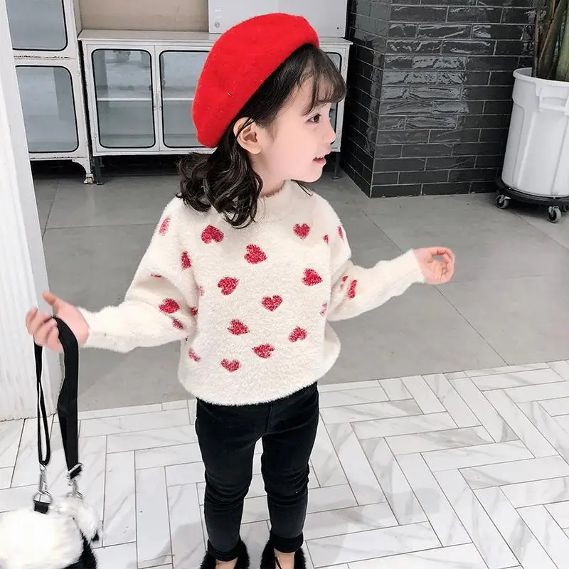 Children's Sweater for Girl's Mink Fleece New Children's Wear Girl's Sweater Sweater Children's Wear