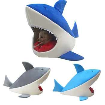 

Soft Warm Dog Bed House For Dogs Shark Shape Pet Bed Tent High Quality Kennel for Dog Cat Washable Pet Product Puppy Cats Nest