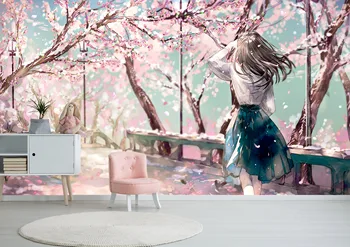 

[Self-Adhesive] 3D Under The Cherry Tree 665533 Japan Anime Wall Paper mural Wall Print Decal Wall Murals