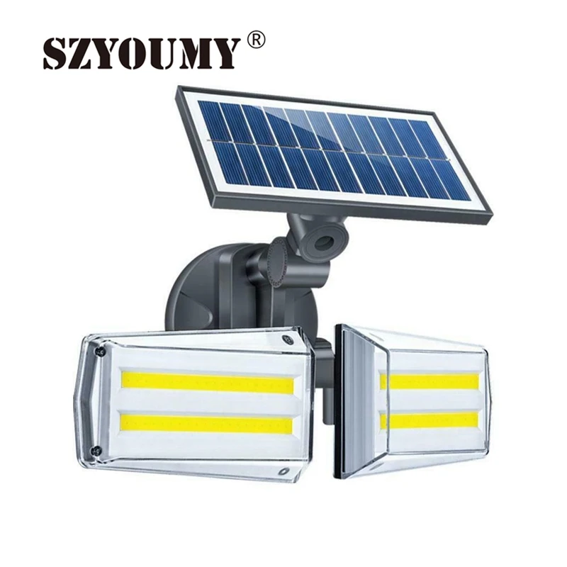 

SZYOUMY 180 Degree Microwave 20W LED 80 COB Solar Lights For Garden Light outdoor wall lamp IP65 PIR Sensor Solar Lamp