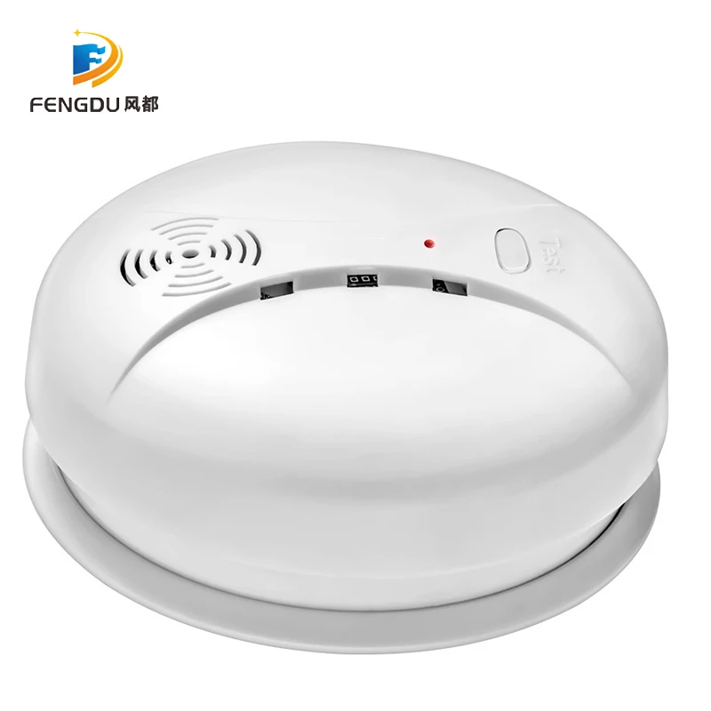 

Home Security Smart Wireless Independent High Sensitive Smoke Fire ASK Alarm Sensor Detectors Low Battery Reminder Protect