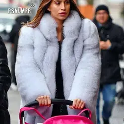 2018 Новая коллекция высокое качество женское натуральное лисьее меховое пальто цельный Пелт Роскошный натуральный мех зимняя куртка с