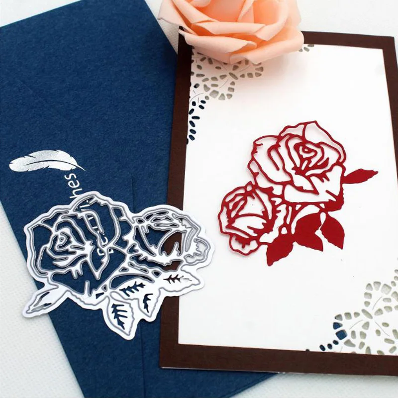 

8 Style Flowers Rose Cutting Dies Greeting Cards Scrapbooking Die 3D Stamp DIY Scrapbooking Card Wedding Decoration Supplies