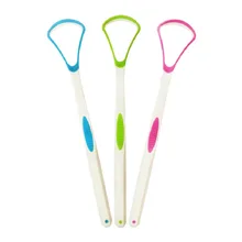 1pc língua escova de limpeza da língua raspador de grau alimentício única língua raspador de cuidados orais para manter a respiração fresca escova de língua