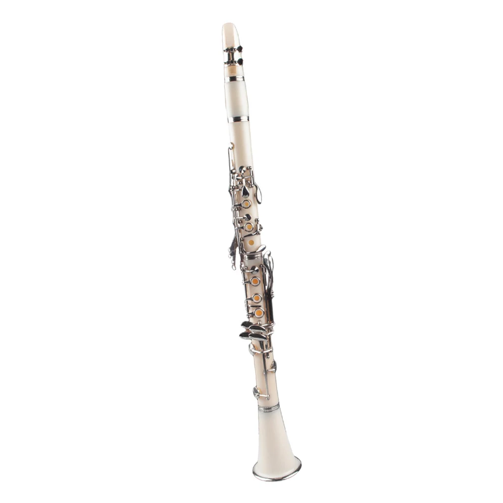 

Exquisite Beginner Student Clarinet Kit B Flat Practical Design PVC White