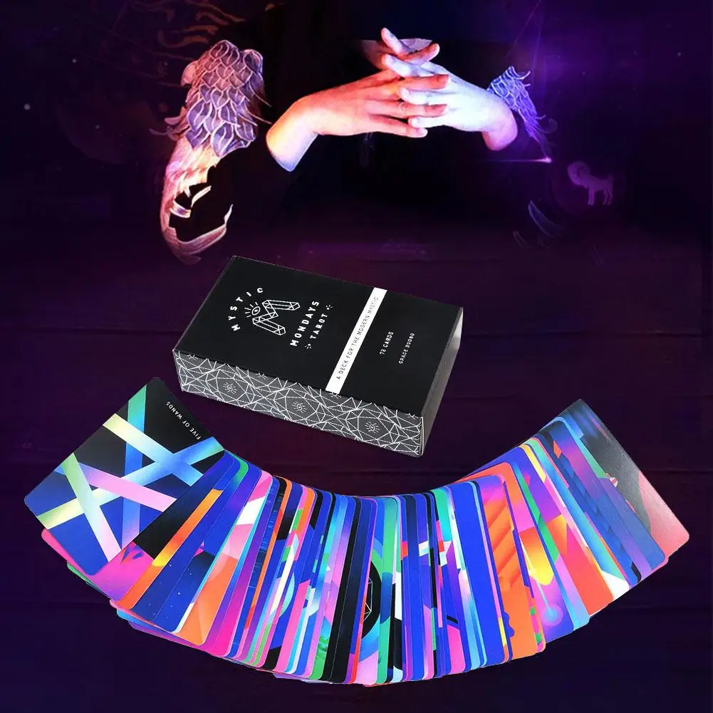 

Tarot Cards And Guidebook Set For Mystic Mondays Tarot Deck Playing Card Board Game English Divination Table Cards Party Playing