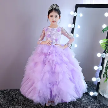 

2020 Kids Evening Princess Wedding Dress Flower Girl Ball Gown Birthday Party Catwalk Model Performance Clothing for Children