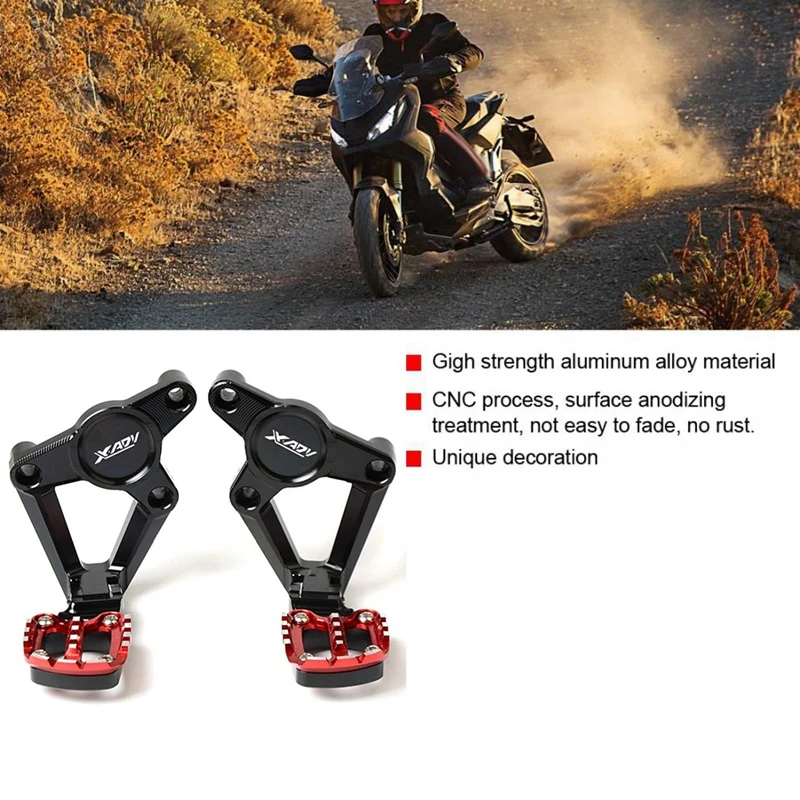 Для Honda X-Adv Xadv X Adv 300 750 1000- аксессуары для мотоциклов складные Задние подножки для ног пассажирский красный+ черный