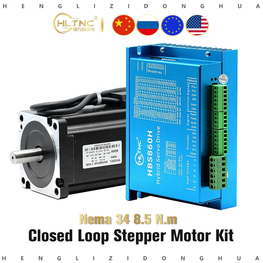 86 8.5n.m Nema 34 86hb250-118b Closed-loop Servo Motor Hybird Close Loop Driver Sw6 Hbs86h / Sw8 Hbs860h - Motor Driver AliExpress