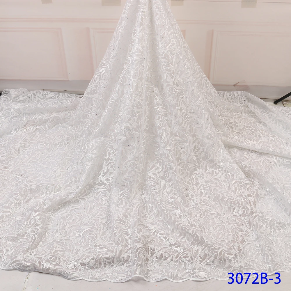 Beautifical африканская кружевная ткань нигерийские блестки французский Тюль Кружева органза вышивка торговля Высокое качество кружева NA3072B-3