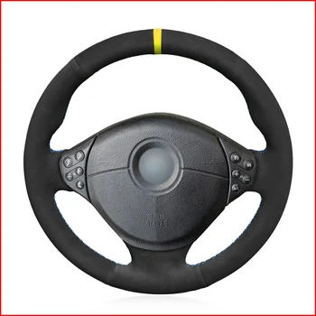 

MEWANT Black Suede Car Steering Wheel Cover for BMW M Sport E36 1996-2000 E39 1995-2001 M5 1998-2000 E38 1997-2001