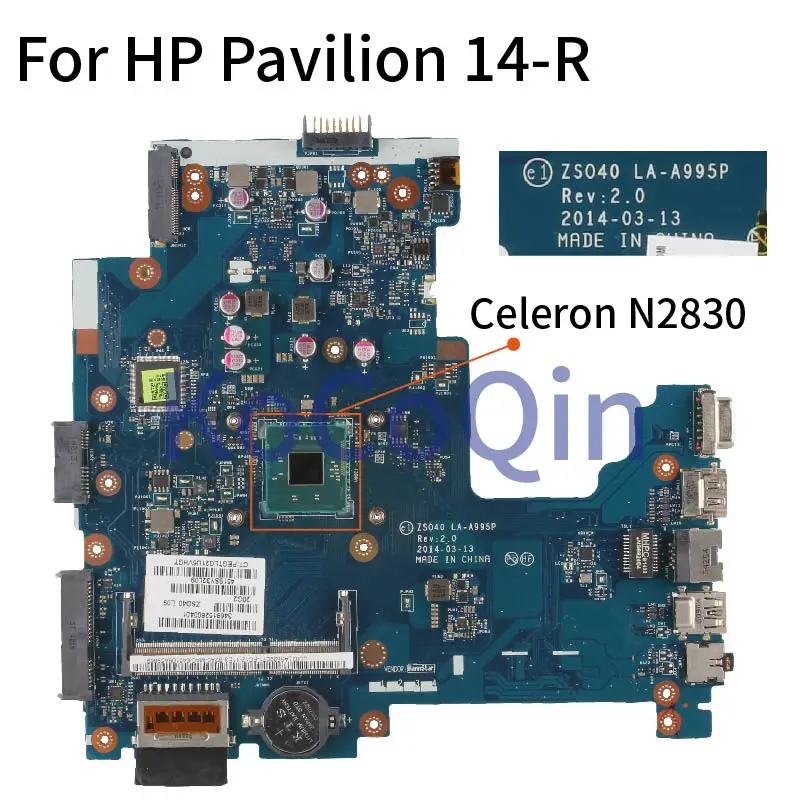 Placa Mãe para Computador Portátil hp Pavilion 14 r 240 g3 Celeron N2830 Placa Principal para Notebook Zs040 La-a995p 20112022 Sr1w4 Placa-mãe para notebook - Imagem 2