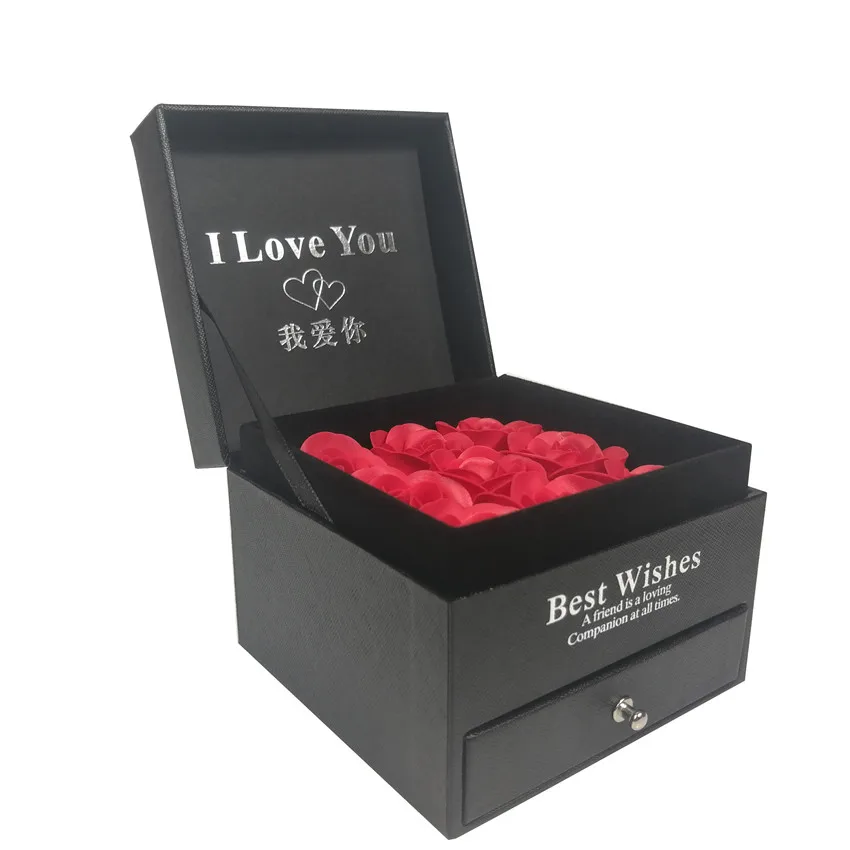 Мыло в форме розы коробка для хранения ювелирных изделий подарок на день Святого Валентина домашний сад праздничные вечерние поставки искусственные украшения