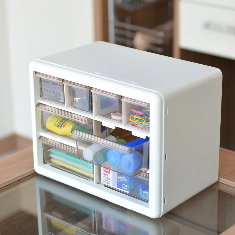 Прозрачный многослойный косметический ящик для хранения канцелярских