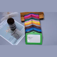 

Pu Horizontal Leather ID Card Protector for Ward Office Nursing Accessories Vertical 1pcs Vaccination Records Badges Card Holder