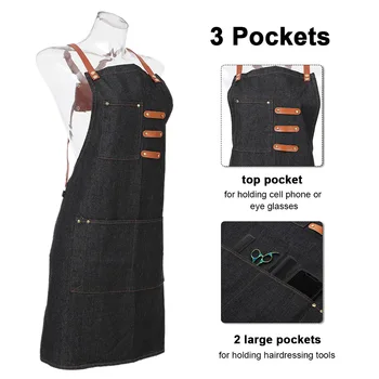 

Fashion Kitchen Cooking Barber Hair Salon Apron Professional Working Apron for Hair Cutting Dyeing Coloring Styling Accessories