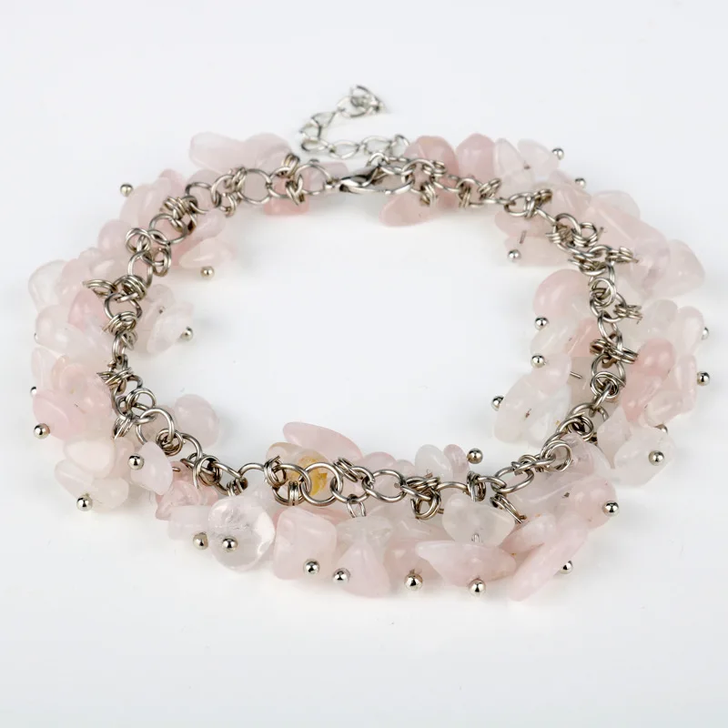 quartz crystals tumbled Bracelet  (1)
