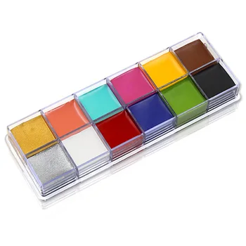 

Body Paint Tattoo Dressup Face Makeup Non-toxic Cosplay Oil Pigment Halloween Party Drawing Art Festival 12 Colors Cosmetic