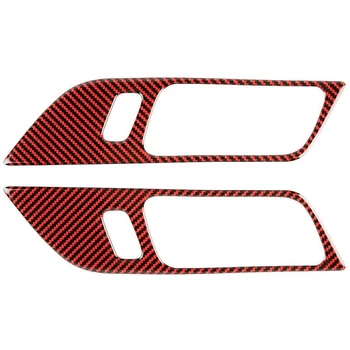 

Car Interior Stickers, Car Carbon Fiber Interior Door Handle Decorative Stickers, Auto Parts, for Ford Mustang 2015-2017